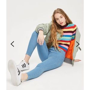 Topshop high waisted Joni bleach jeans